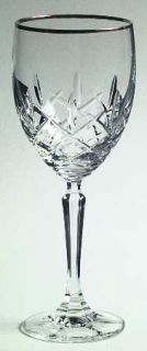 Schott Zwiesel Alexa Gold Water Goblet   Vertical & Criss Cross Cut On Bowl,Gold