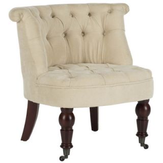 Safavieh Carlin Tufted Slipper Chair MCR4711 Color Natural Cream