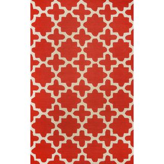 Nuloom Hand tufted Moroccan Trellis Wool Red Rug (5 X 8)