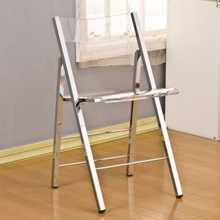 Pure Decor Acrylic Folding Chair   Set Of 2