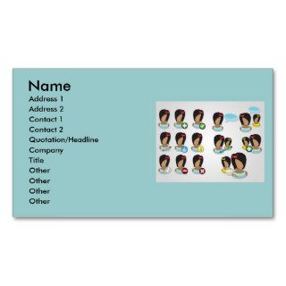 girl user icons large, Name, Address 1, AddressBusiness Card