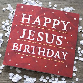 'happy jesus' birthday' card by zoe brennan