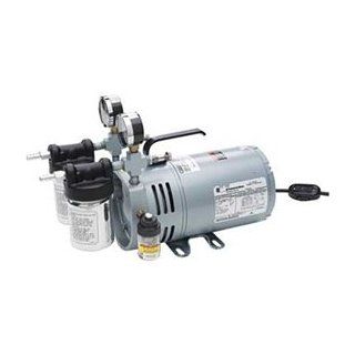 Gast   0523V4SG588DX   Vacuum Pump, Rotary Vane, 1/4 HP, 26 In HG