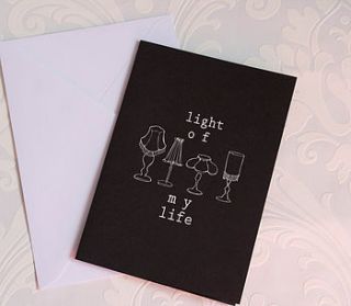 'light of my life' greetings card by tangerine dreams creative