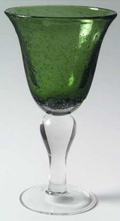 Artland Crystal Iris Sage Water Goblet   Sage Green Bowl, Bubble Glass