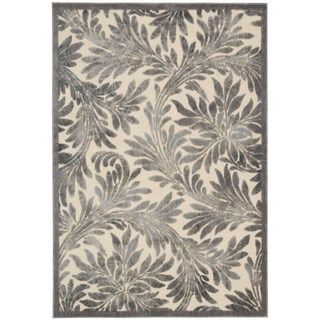 Illusions Abstract Ivory/ Silver Area Rug (53 X 75)