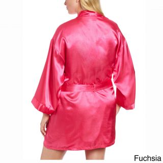Dreamgirl Dreamgirl Shalimar Charmeuse Robe Set Pink Size L (12  14)