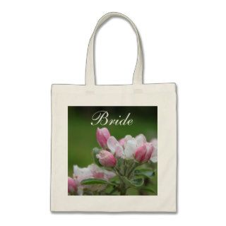 Apple blossom bride/groom bag canvas bags