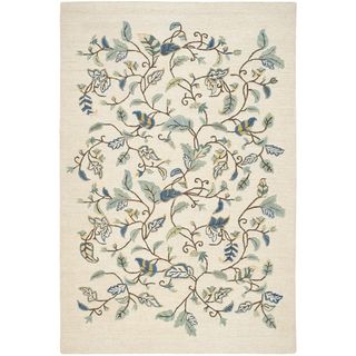 Martha Stewart Autumn Woods Colonial Blue Wool/ Viscose Rug (5x 8)