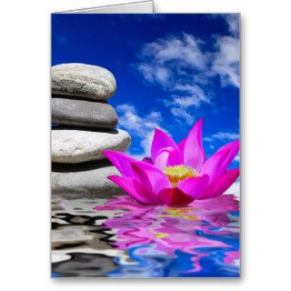 Therapy Rock Stones & Lotus Flower Cards