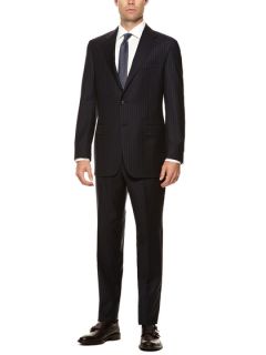 Dotted Stripe Suit by Hickey Freeman