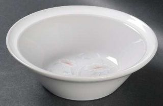 Noritake Ice Flower Rim Cereal Bowl, Fine China Dinnerware   Primastone, White/O