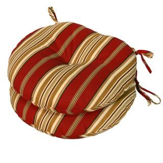 15 inch Round Outdoor Roma Stripe Bistro Chair Cushions (set Of 2)