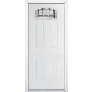 ReliaBilt Morelight Prehung Inswing Steel Entry Door (Common 80 in; Actual 40 in x 82.75 in)