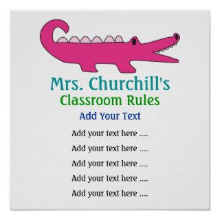 School Teacher's Classroom Rules   SRF Posters