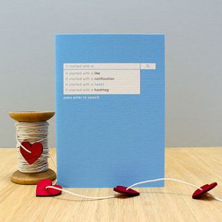 'it started with a…’ greetings card by studio 9 ltd