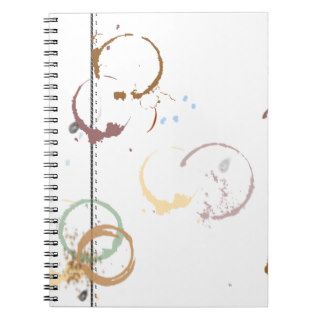 Coffee Stain Typeart Grunge Pattern Note Book