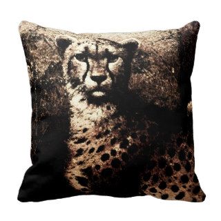 Gazing Cheetah Throw Pillow