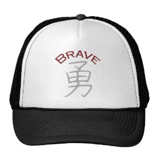 Brave Kanji Symbol Mesh Hat