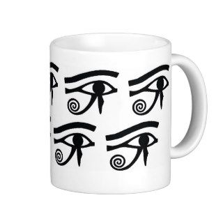 Eye of Horus Hieroglyphics Mugs