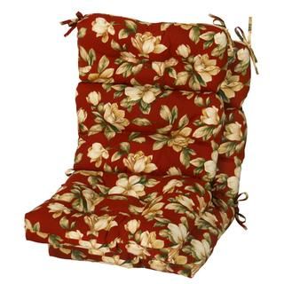 3 section Contemporary Outdoor Roma Floral High Back Chair Cushion (set Of 2)