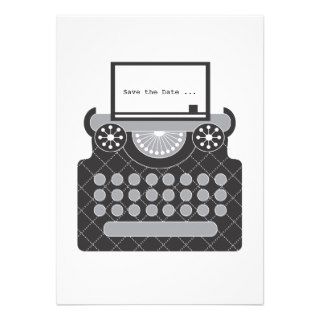 Typewriter Save the Date Invitation