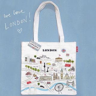 'map of london' shopper bag by the alice tait shop