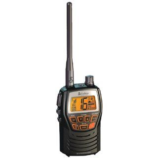 Cobra MR HH125 Compact Waterproof Marine Handheld VHF Radio with 1 or 3 Watts, All Weather Channels, and Weather Alert (Black) GPS & Navigation
