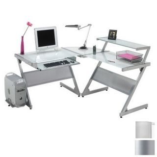 Dainolite Lighting Silver L Shaped Desk