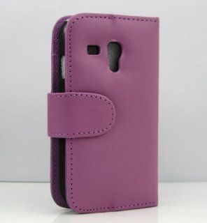 FLETRONMALL WALLET LEATHER CASE CREDIT/ID CARD SLOTS COVER FOR SAMSUNG I8190 GALAXY SIII S3 MIINI (PURPLE) Cell Phones & Accessories