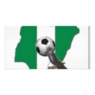 Nigeria soccer photo greeting card