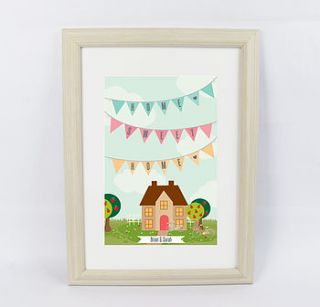 personalised home sweet home print by sarah hurley designs