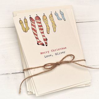 hanging christmas stocking card packs by this is pretty