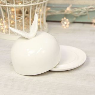 ceramic ornament with angel wings by lisa angel homeware and gifts