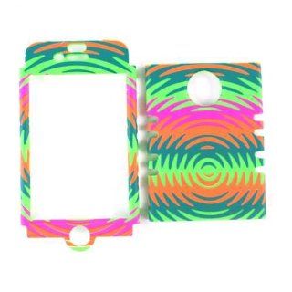 Cell Armor IPHONE4G RSNAP TE595 Rocker Snap On Case for iPhone 4/4S   Retail Packaging   Orange/Green/Pink Circular Pattern Cell Phones & Accessories
