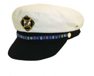 Dorfman Pacific Unisex Cotton Summer Nautical Captains Hat Clothing