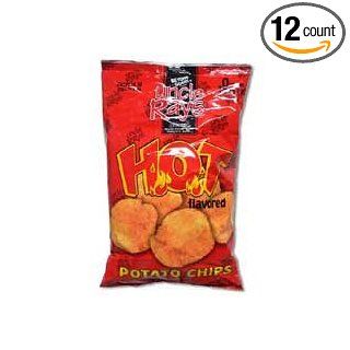 Uncle Rays Hot Potato Chips   3 oz. bag, 12 per case