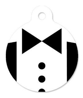 Bow Tie   Pet ID Tag, 2 Sided Full Color, 4 Lines Custom Personalized Text Available  Pet Identification Tags 