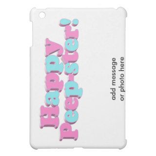 HAPPY PEEPSTER Pink & Blue Text Design Case For The iPad Mini
