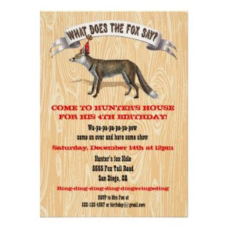What does the fox say Birthday party invitation