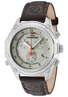 Timex 49747  Watches,Mens Trail Chronograph Ivory Dial Brown Leather, Chronograph Timex Quartz Watches