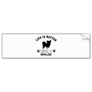 Papillon dog breed designs bumper stickers