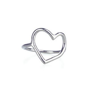 my open heart ring in sterling silver by chupi