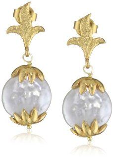 Azaara "Florentine" Auxilio Pearl Drop Earrings Jewelry