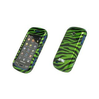 Black Green Zebra Hard Case Cover for Samsung Eternity II 2 SGH A597 Cell Phones & Accessories