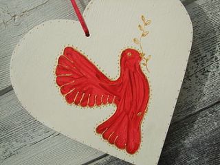personalised christmas decoration by heart in art