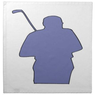 Golfer Silhouette Printed Napkins