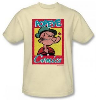 Popeye Popeye Comics Cream Adult Shirt PYE598 AT Clothing