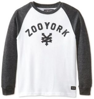 Zoo York Boys 8 20 Imma Block Long Sleeve Raglan, White, 8 Years Fashion T Shirts Clothing