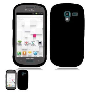 Samsung Galaxy Exhibit T599 Black Flexible Gel Skin TPU Case Cell Phones & Accessories